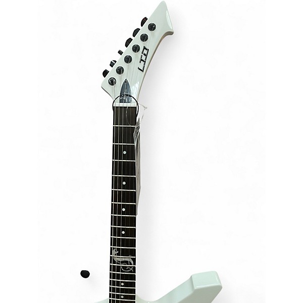 Used ESP LTD James Hetfield Snakebyte Snow White Solid Body Electric Guitar