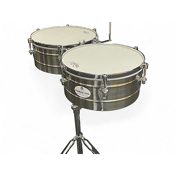 Used LP LP257-S Tito Puente Signature Series Timbales - Stainless St
