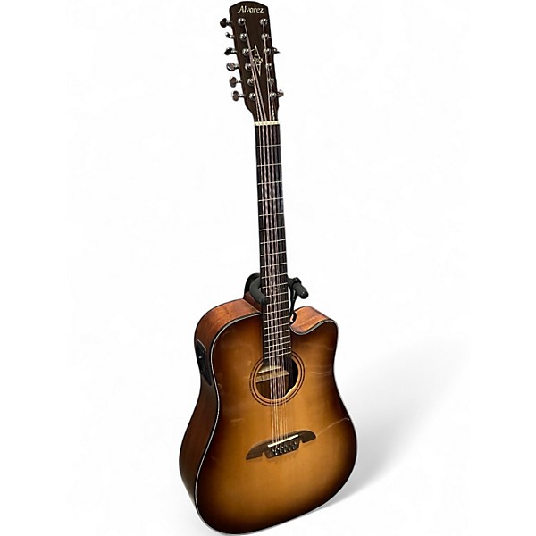 Used Alvarez AD6012CD Artist Series BURST 12 String Acoustic Guitar