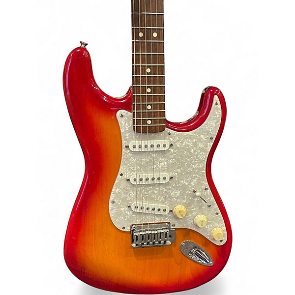 Vintage 1995 Fender Standard Stratocaster RED SUNBURST Solid Body Electric Guitar