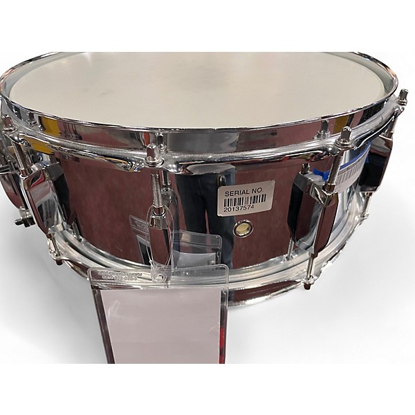 Used Snare 14in Steel shell Chrome Silver Drum