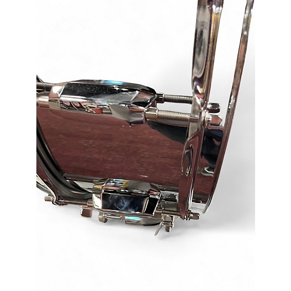 Used Snare 14in Steel shell Chrome Silver Drum
