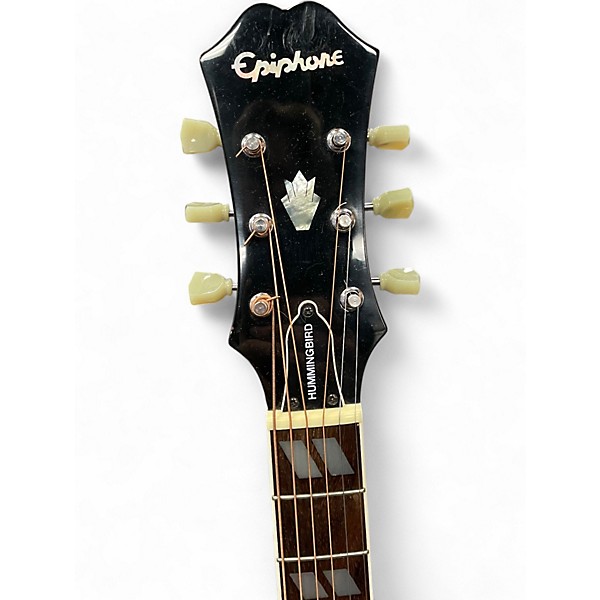 Used Epiphone Hummingbird 2 Color Sunburst Acoustic Guitar