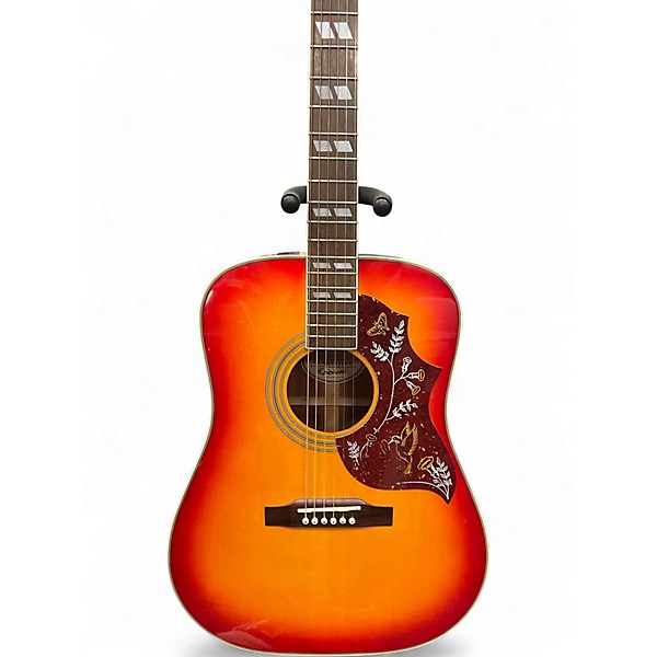 Used Epiphone Hummingbird 2 Color Sunburst Acoustic Guitar