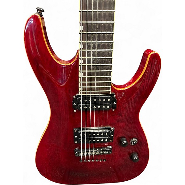 Used ESP LTD H207 Trans Crimson Red Solid Body Electric Guitar