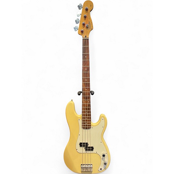 Used Fender Standard Precision Bass Olympic White Electric Bass Guitar