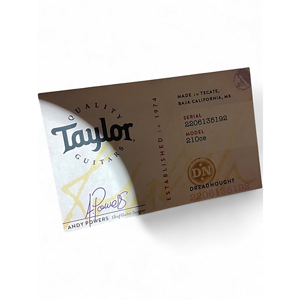 Used Taylor 210CE NATURAL Acoustic Electric Guitar