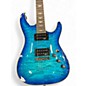 Used Schecter Guitar Research Omen Extreme 6 Ocean Blue Burst Solid Body Electric Guitar