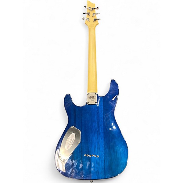 Used Schecter Guitar Research Omen Extreme 6 Ocean Blue Burst Solid Body Electric Guitar