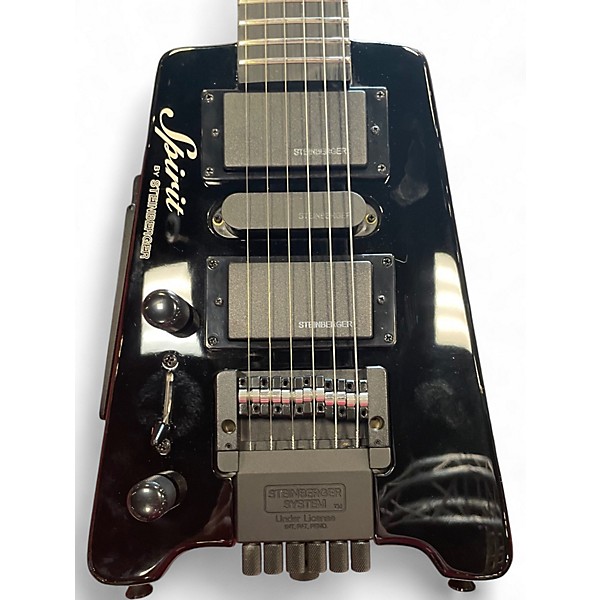 Used Spirit GT PRO DELUXE BLACK Solid Body Electric Guitar