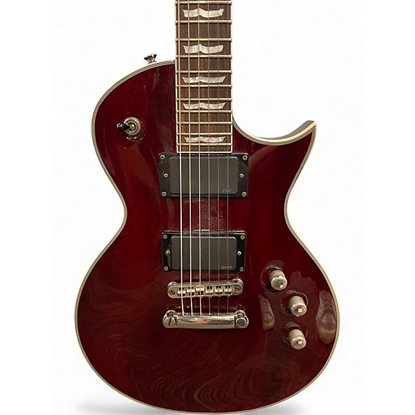 Used ESP LTD EC500 Trans Crimson Red Solid Body Electric Guitar