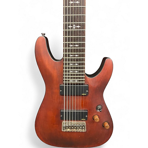 Used Schecter Guitar Research Omen 8 Red Solid Body Electric Guitar