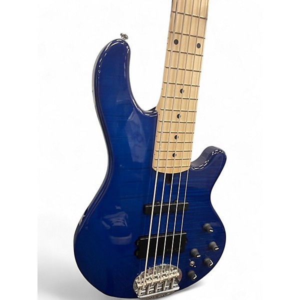 Used Lakland 55-02 Skyline Series 5 String Blue Electric Bass Guitar