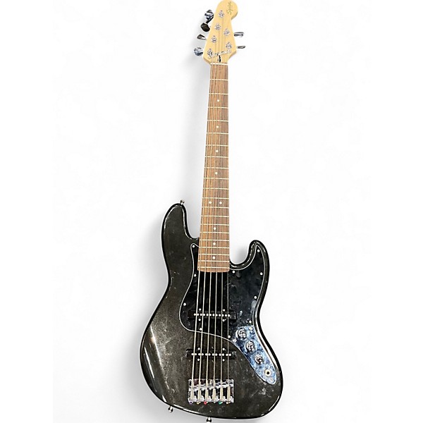 Used Squier Affinity Jazz Bass VI Metallic Black Electric Bass Guitar