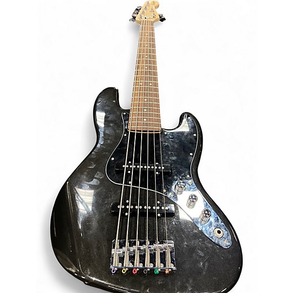 Used Squier Affinity Jazz Bass VI Metallic Black Electric Bass Guitar