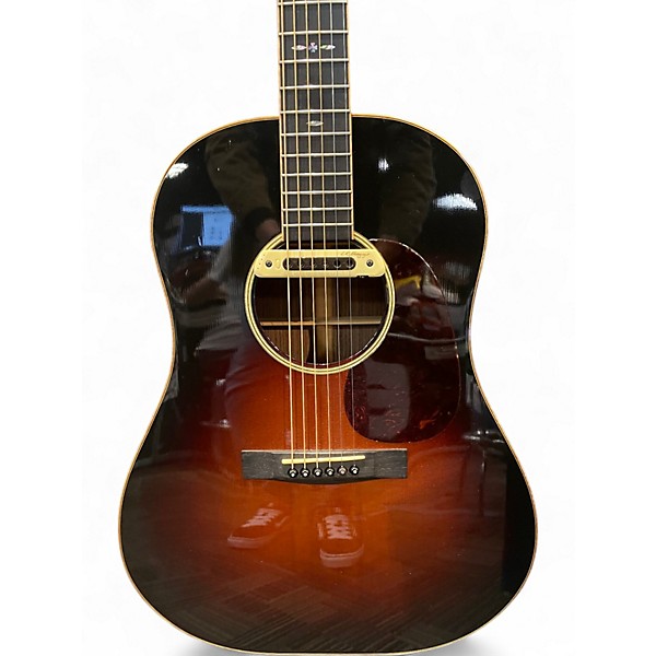 Used Huss & Dalton DS ART DECO 2 Color Sunburst Acoustic Electric Guitar