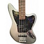 Used Squier JAGUAR BASS Silver Electric Bass Guitar