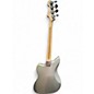 Used Squier JAGUAR BASS Silver Electric Bass Guitar