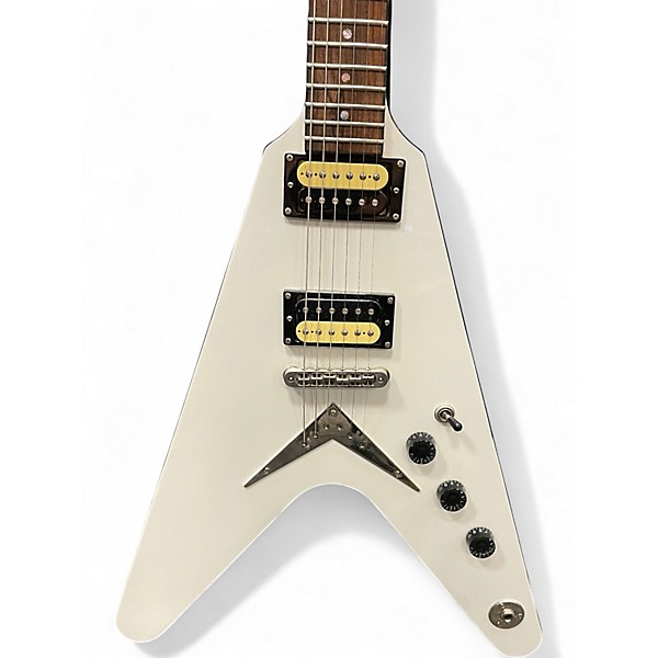 Used Dean V Stealth White Solid Body Electric Guitar