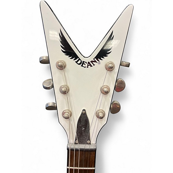 Used Dean V Stealth White Solid Body Electric Guitar