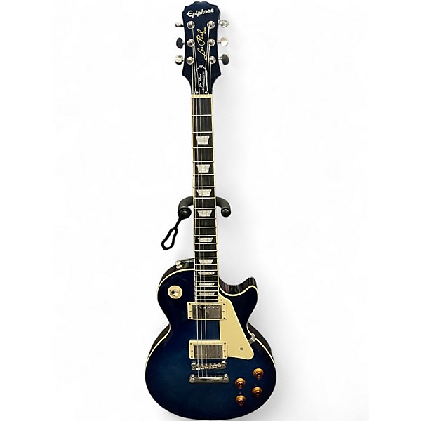 Used Epiphone Les Paul Quilt Top Pro trans blue Solid Body Electric Guitar