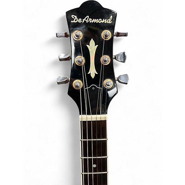 Used DeArmond M72 Trans Red Solid Body Electric Guitar
