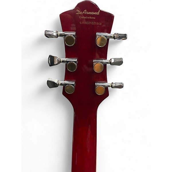 Used DeArmond M72 Trans Red Solid Body Electric Guitar