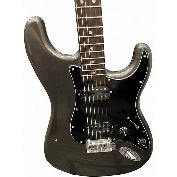 Used Squier Contemporary Stratocaster HH Metallic Gray Solid Body Electric Guitar