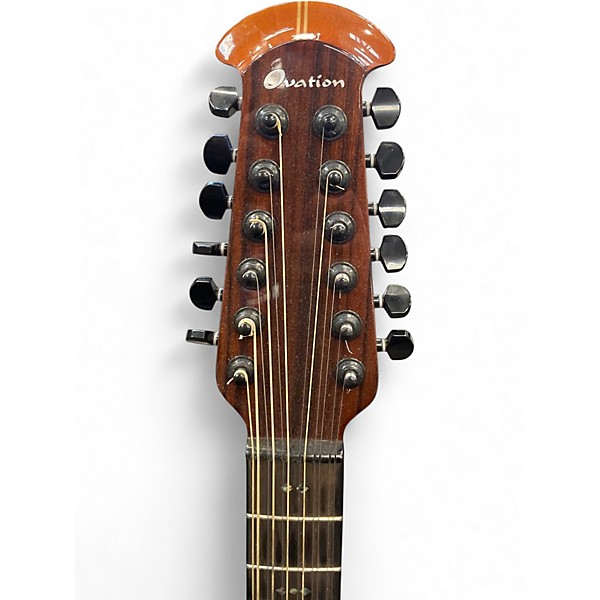 Used Ovation C2059AXP Trans Black 12 String Acoustic Electric Guitar