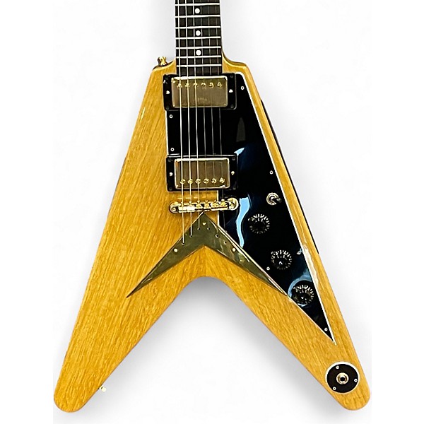 Used 2024 Gibson Custom Shop '58 Korina Flying V Natural Solid Body Electric Guitar