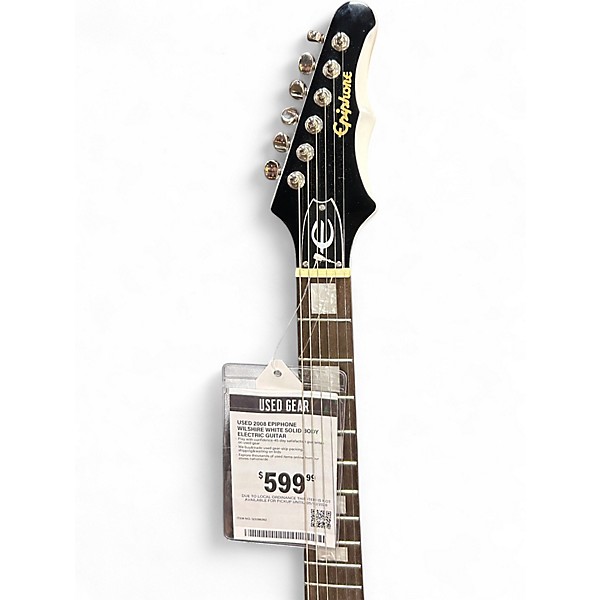 Used 2008 Epiphone Wilshire White Solid Body Electric Guitar