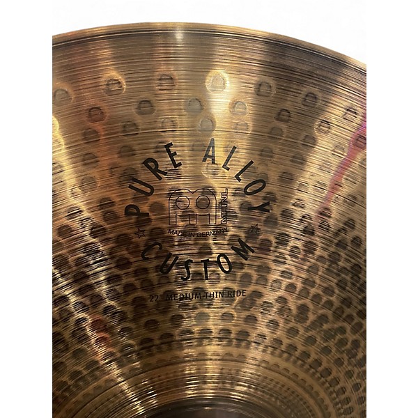 Used MEINL 22in Pure Alloy Custom 22" Med/Thin Ride Cymbal