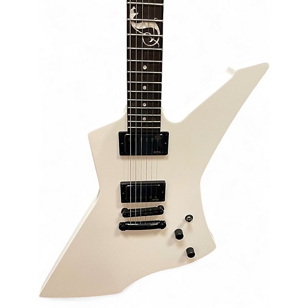 Used ESP LTD James Hetfield Snakebyte Snow White Solid Body Electric Guitar