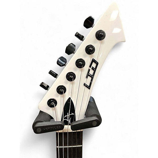 Used ESP LTD James Hetfield Snakebyte Snow White Solid Body Electric Guitar