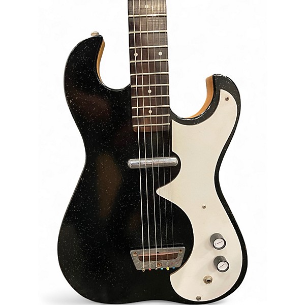 Vintage 1960s Silvertone 1488 Black Solid Body Electric Guitar
