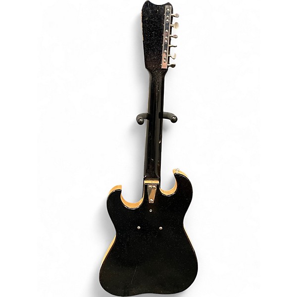 Vintage 1960s Silvertone 1488 Black Solid Body Electric Guitar