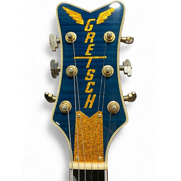 Used 2016 Gretsch Guitars Limited Edition Falcon Center Block Jr. Bigsby Azure Flame Solid Body Electric Guitar