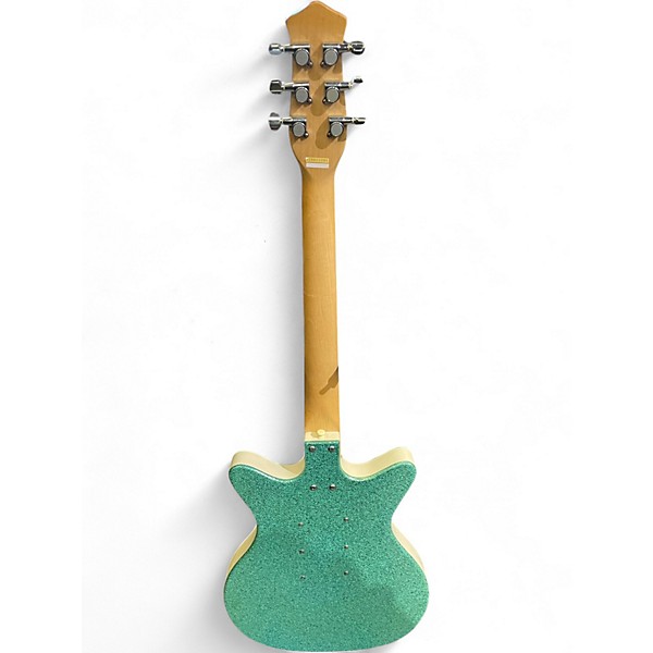 Used Danelectro DC3 Aqua Sparkle Solid Body Electric Guitar