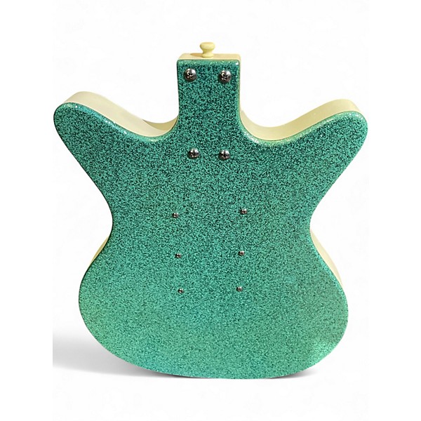 Used Danelectro DC3 Aqua Sparkle Solid Body Electric Guitar