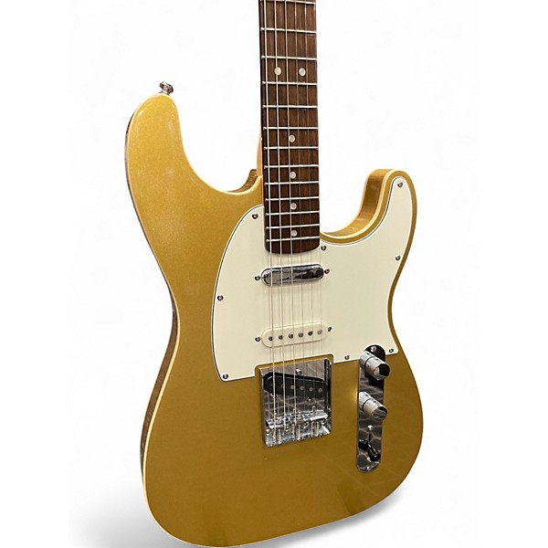 Used Squier Paranormal Custom Nashville Stratocaster Aztec Gold Solid Body Electric Guitar