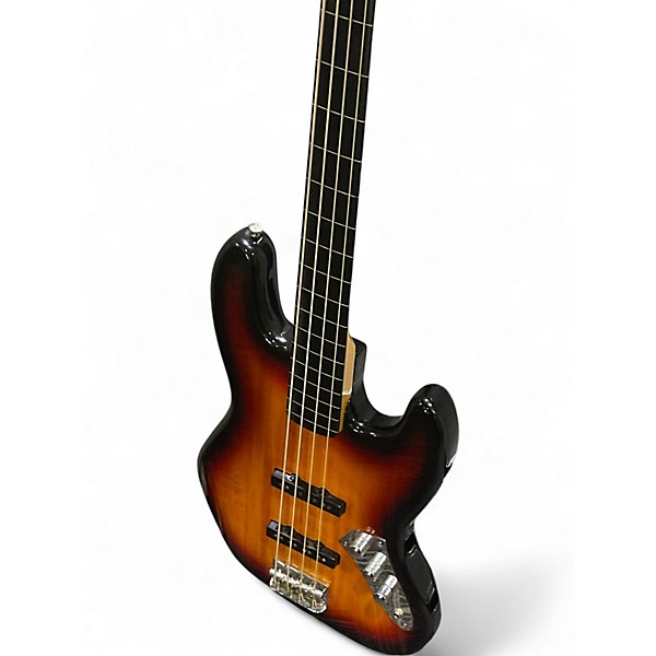 Used Squier Vintage Modified Fretless Jazz Bass Sunburst Electric Bass Guitar