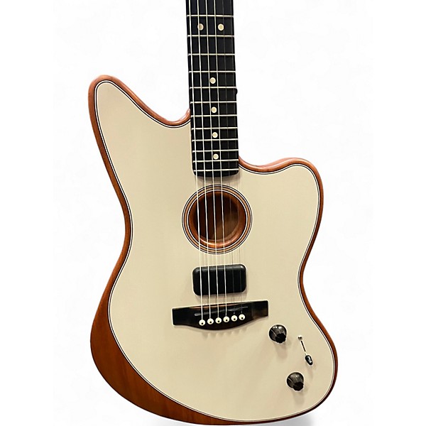 Used Fender American Acoustasonic JAZZMASTER WHITE Acoustic Electric Guitar