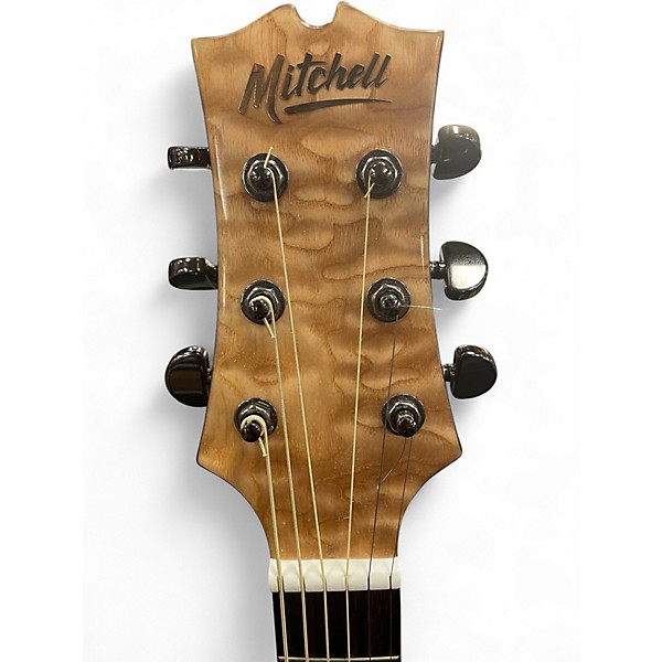 Used Mitchell MX430QAB Natural Acoustic Electric Guitar