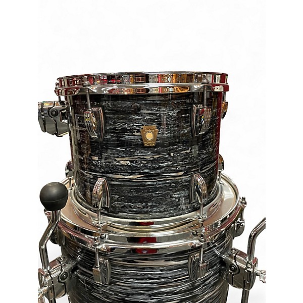 Used Ludwig 3 Piece Classic Maple Black Oyster Pearl Drum Kit