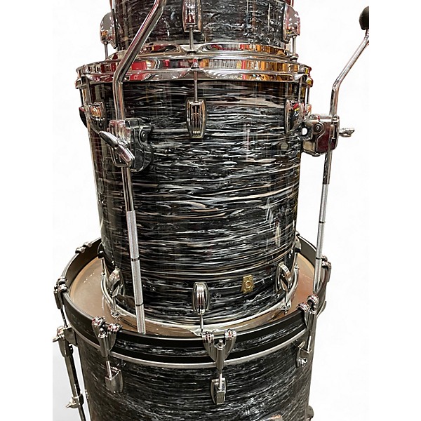 Used Ludwig 3 Piece Classic Maple Black Oyster Pearl Drum Kit