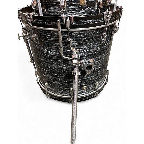 Used Ludwig 3 Piece Classic Maple Black Oyster Pearl Drum Kit