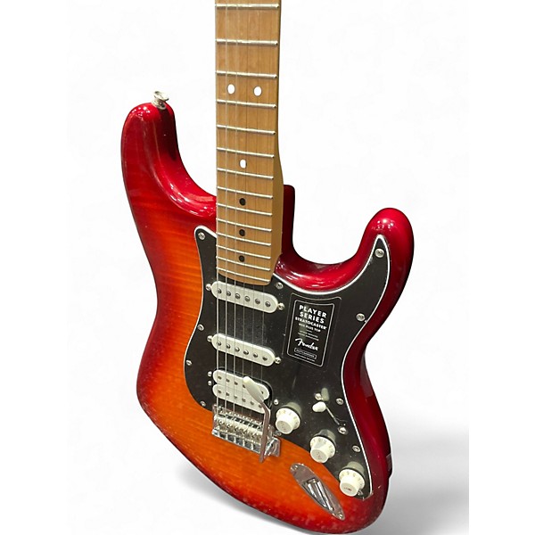 Used Fender Player Plus Stratocaster Cherry Sunburst Solid Body Electric Guitar