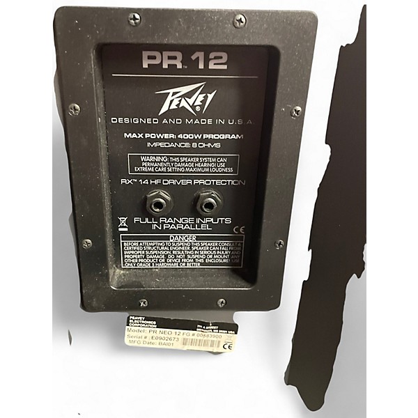 Used Peavey PR12 Unpowered Speaker