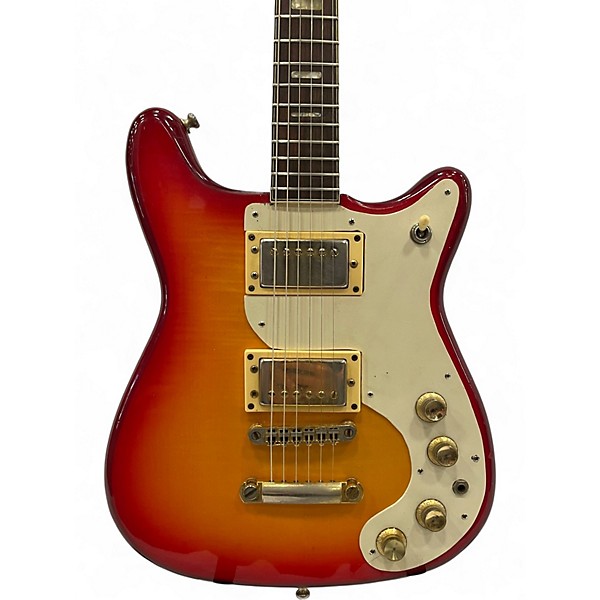Vintage 1970s Epiphone ET-290 Cherry Sunburst Solid Body Electric Guitar
