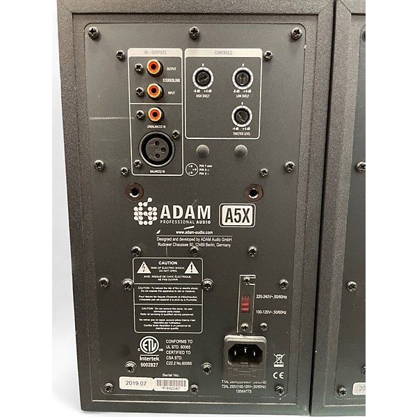 Used ADAM Audio A5X Pair Powered Monitor